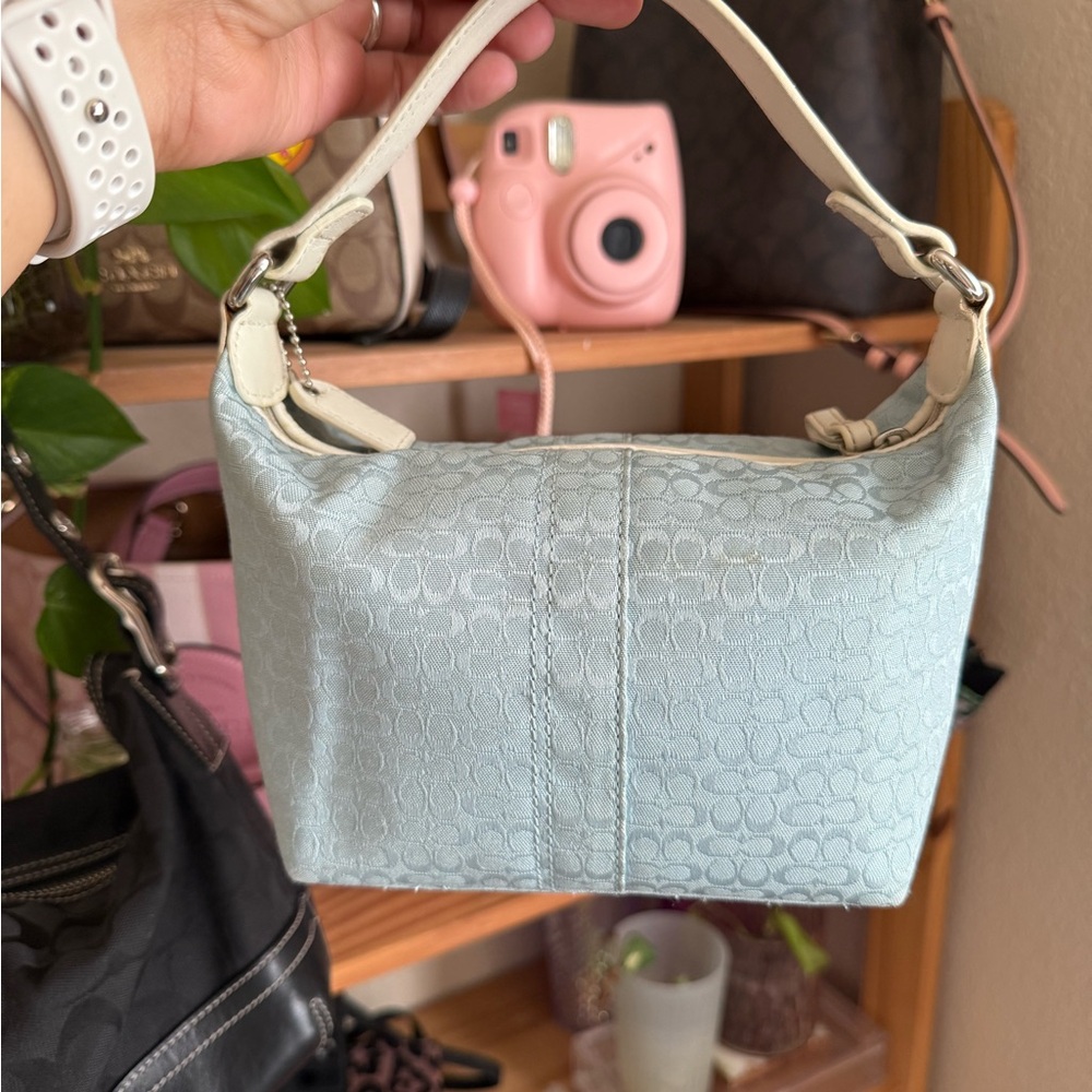 Coach Vintage Baby Blue “Mini C” Soho Hobo Bag